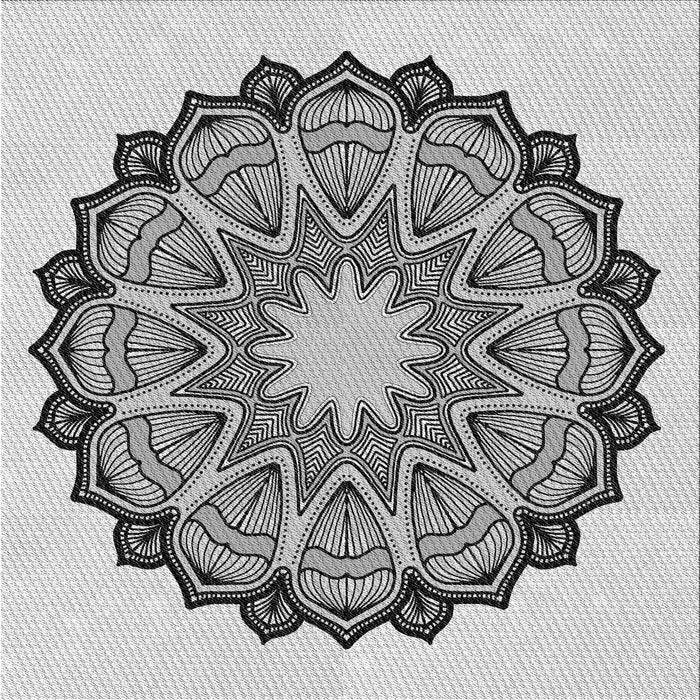 Round Machine Washable Transitional Ash Gray Rug, wshpat1903gry