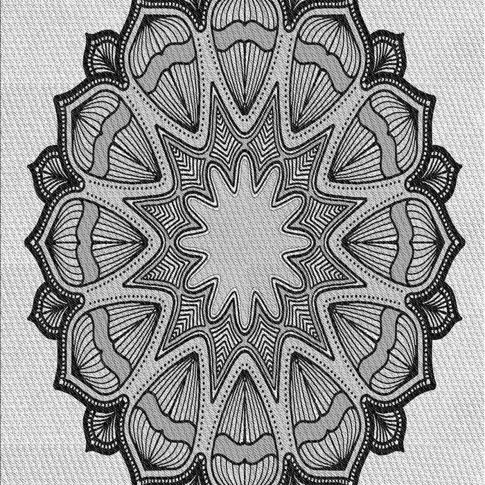 Patterned Ash Gray Rug, pat1903gry