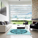 Machine Washable Transitional Aquamarine Stone Green Rug in a Kitchen, wshpat1903lblu