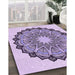 Machine Washable Transitional Blossom Pink Rug in a Family Room, wshpat1903pur