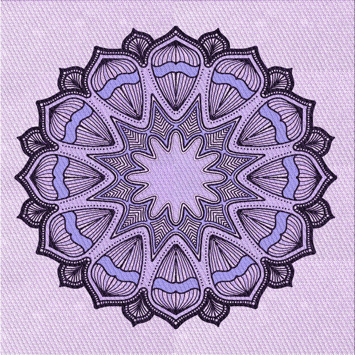 Round Machine Washable Transitional Blossom Pink Rug, wshpat1903pur