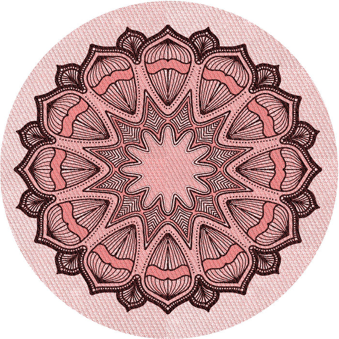 Square Machine Washable Transitional Pink Rug in a Living Room, wshpat1903rd