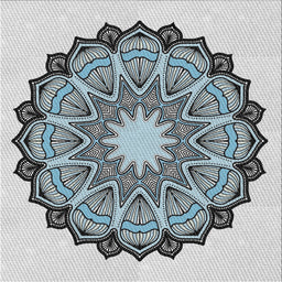 Sideview of Machine Washable Transitional Pale Blue Lily Blue Rug, wshpat1903