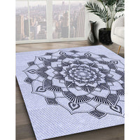 Patterned Lavender Blue Rug, pat1904blu