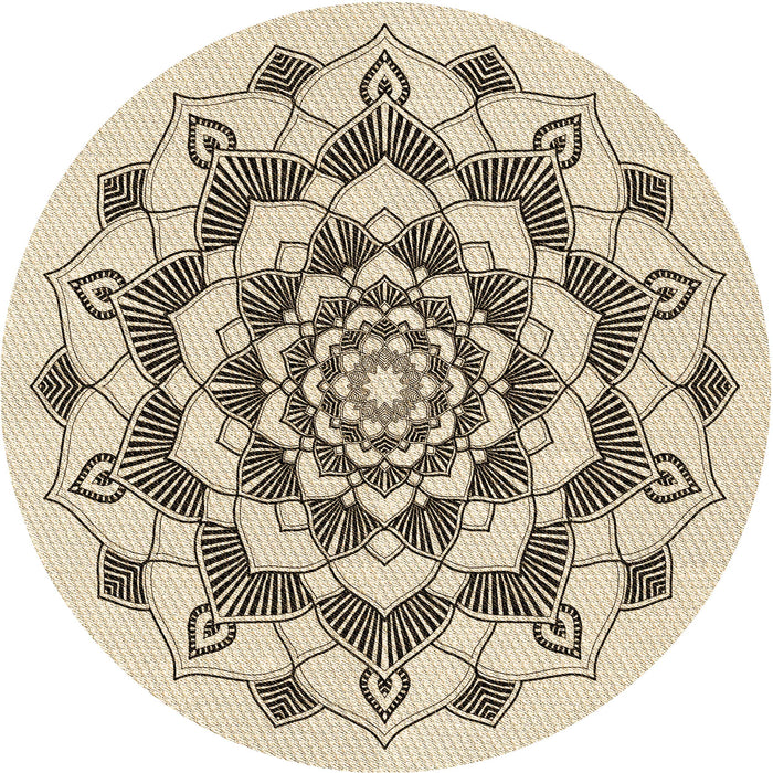 Square Patterned Wheat Beige Rug, pat1904brn