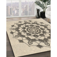 Patterned Wheat Beige Rug, pat1904brn