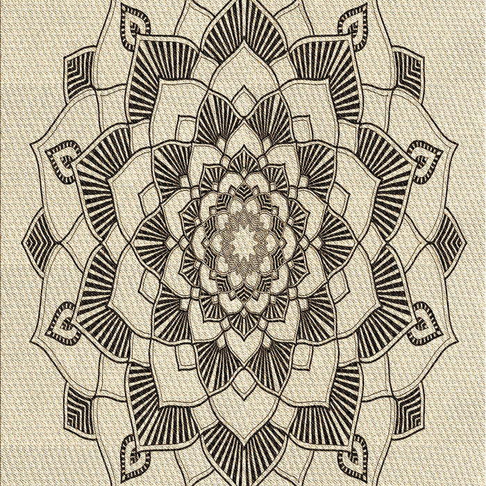 Patterned Wheat Beige Rug, pat1904brn