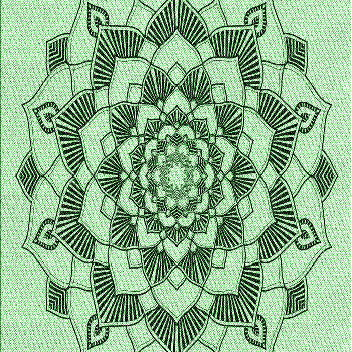 Patterned Mint Green Rug, pat1904grn