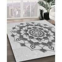 Patterned Platinum Gray Rug, pat1904gry