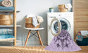 Machine Washable Transitional Purple Flower Purple Rug in a Washing Machine, wshpat1904pur