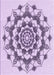 Patterned Purple Flower Purple Rug, pat1904pur