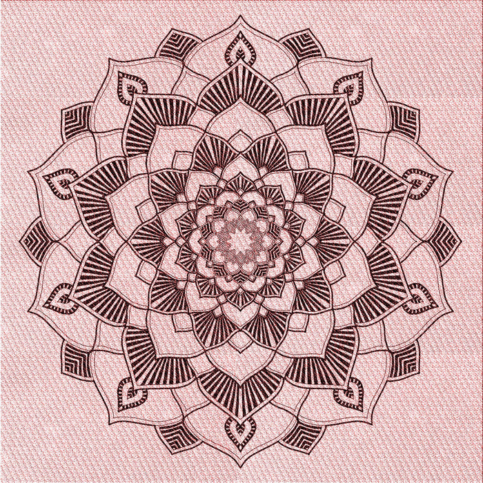 Round Patterned Red Rug, pat1904rd