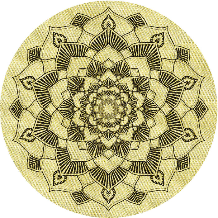 Square Machine Washable Transitional Harvest Gold Rug in a Living Room, wshpat1904yw