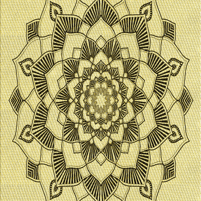 Patterned Harvest Gold Rug, pat1904yw