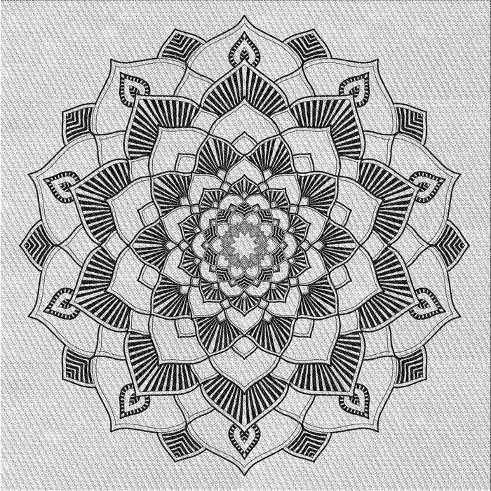 Square Patterned Gray Novelty Rug, pat1904