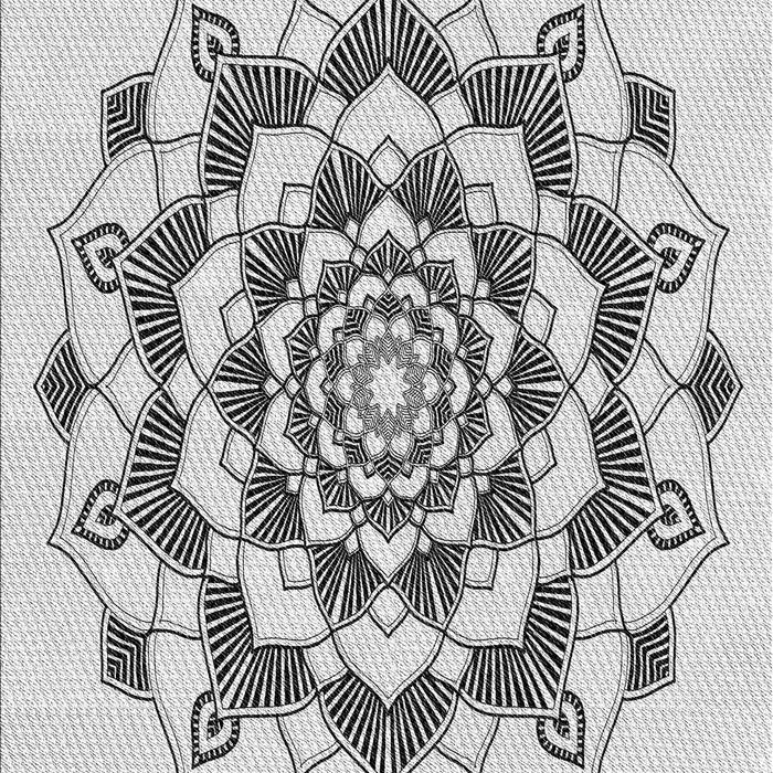 Patterned Gray Novelty Rug, pat1904