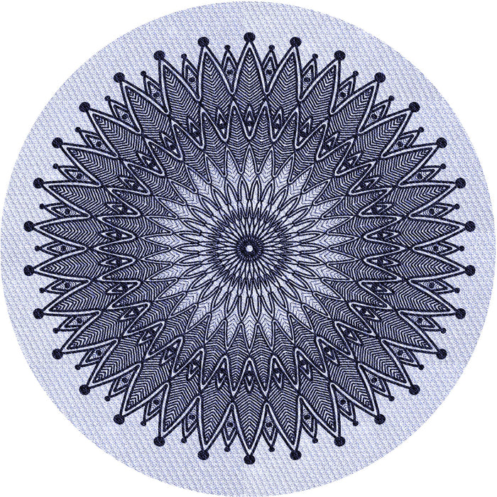 Square Patterned Blue Rug, pat1905blu