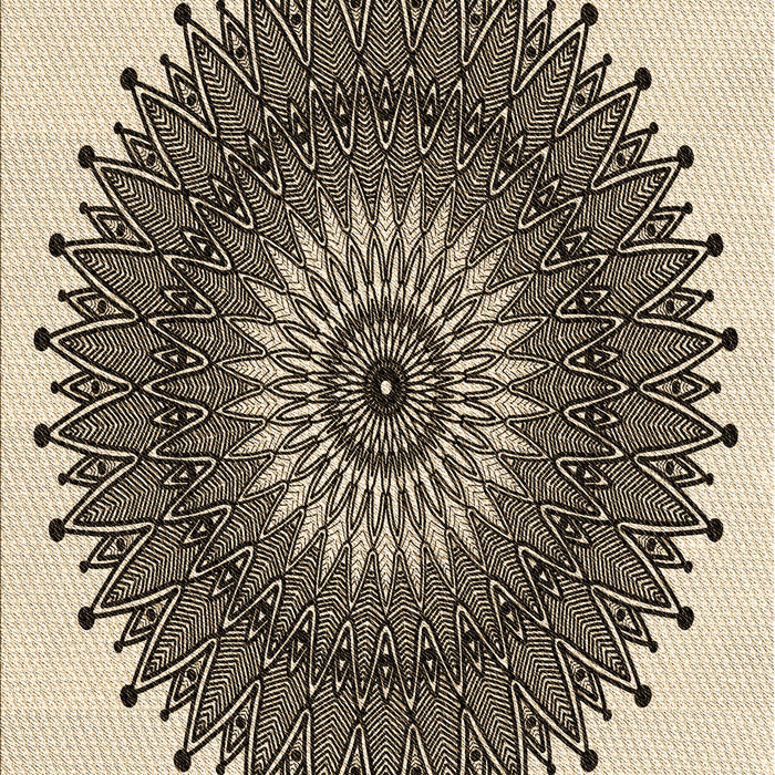 Patterned Vanilla Gold Rug, pat1905brn