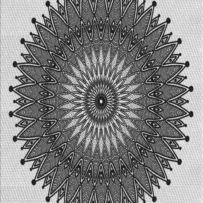 Machine Washable Transitional Gray Rug, wshpat1905gry