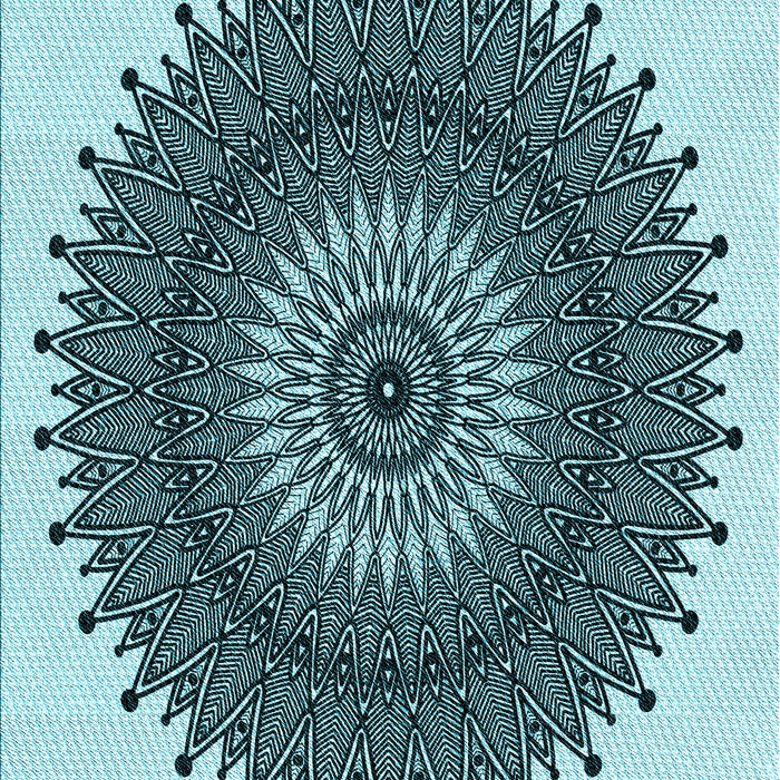 Machine Washable Transitional Blue Rug, wshpat1905lblu