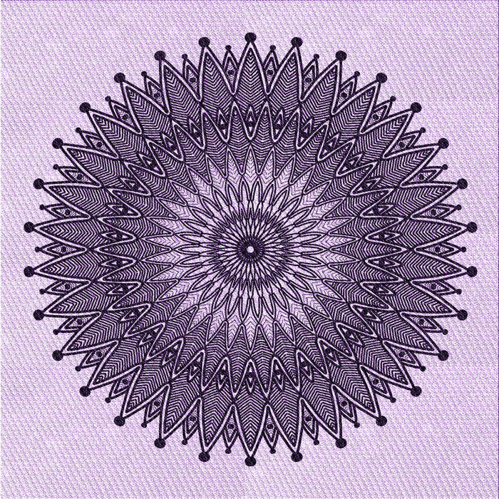 Round Machine Washable Transitional Blossom Pink Rug, wshpat1905pur