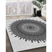 Patterned Light Black Novelty Rug, pat1905