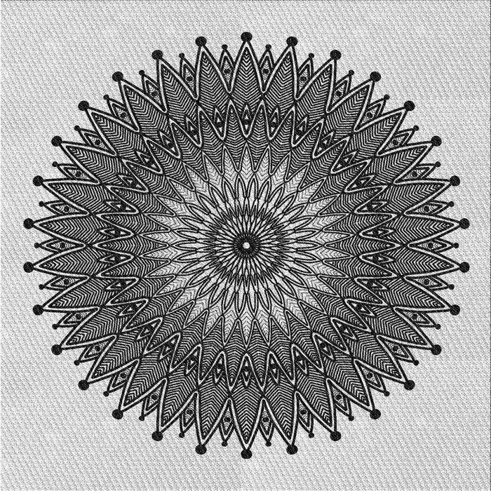 Square Patterned Light Black Novelty Rug, pat1905