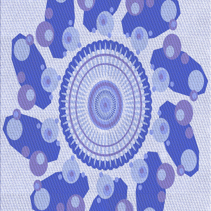 Patterned Blue Rug, pat1906blu