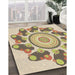 Machine Washable Transitional Dark Gold Brown Rug in a Family Room, wshpat1906brn