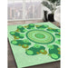 Patterned Jade Green Rug in Family Room, pat1906grn