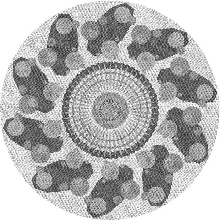 Square Machine Washable Transitional Gray Rug in a Living Room, wshpat1906gry