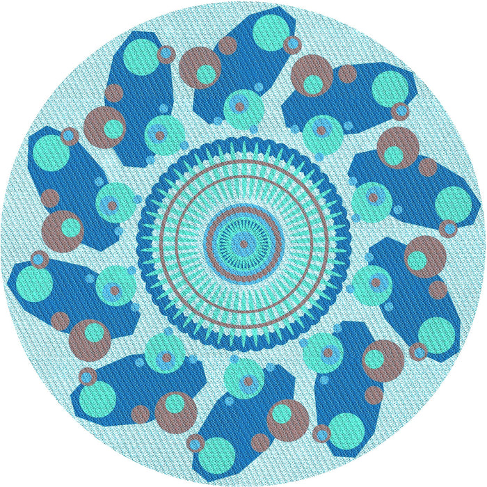 Square Machine Washable Transitional Blue Rug in a Living Room, wshpat1906lblu