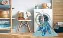 Machine Washable Transitional Blue Rug in a Washing Machine, wshpat1906lblu