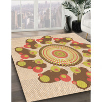 Patterned Brown Gold Rug, pat1906org