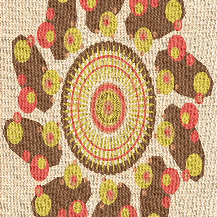 Patterned Brown Gold Rug, pat1906org