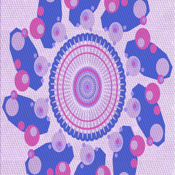 Patterned Blossom Pink Rug, pat1906pur