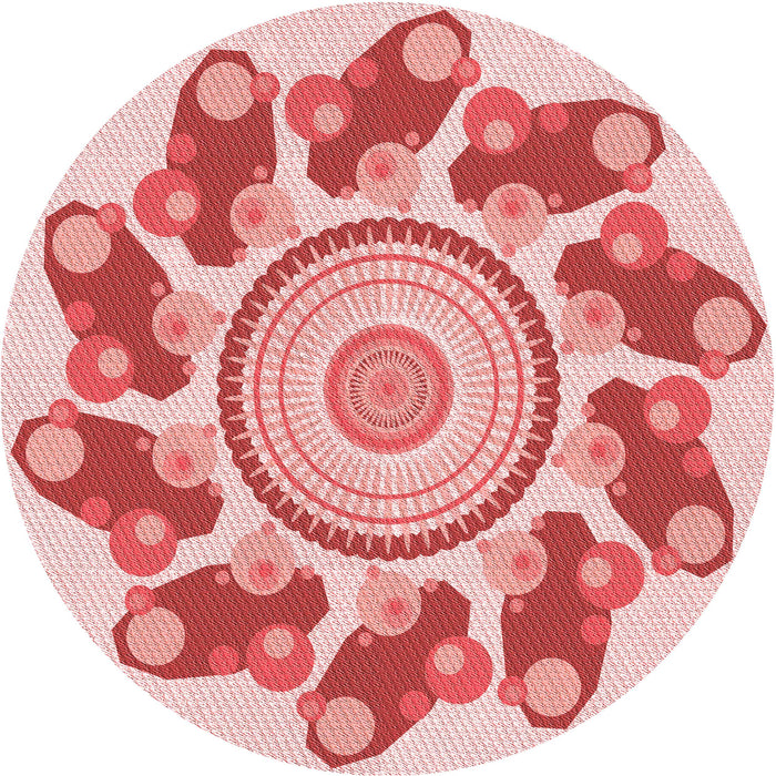 Square Machine Washable Transitional Deep Rose Pink Rug in a Living Room, wshpat1906rd