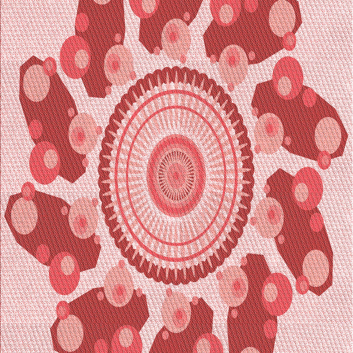 Patterned Deep Rose Pink Rug, pat1906rd