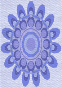 Machine Washable Transitional Light Slate Blue Rug, wshpat1907blu