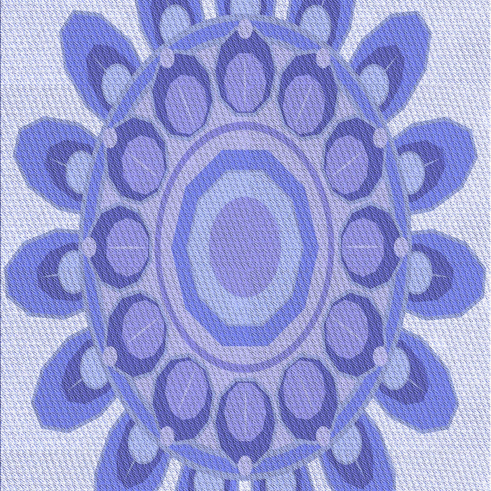 Machine Washable Transitional Light Slate Blue Rug, wshpat1907blu