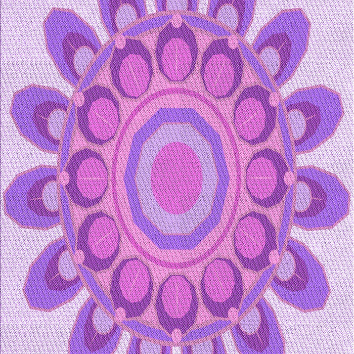 Machine Washable Transitional Blossom Pink Rug, wshpat1907pur