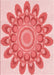 Patterned Pastel Pink Rug, pat1907rd