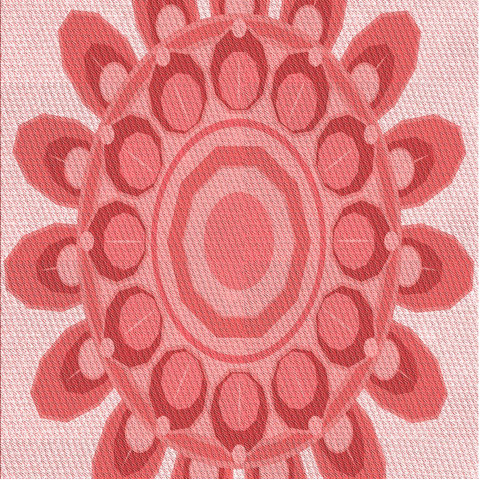 Patterned Pastel Pink Rug, pat1907rd