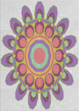 Patterned Pink Novelty Rug, pat1907