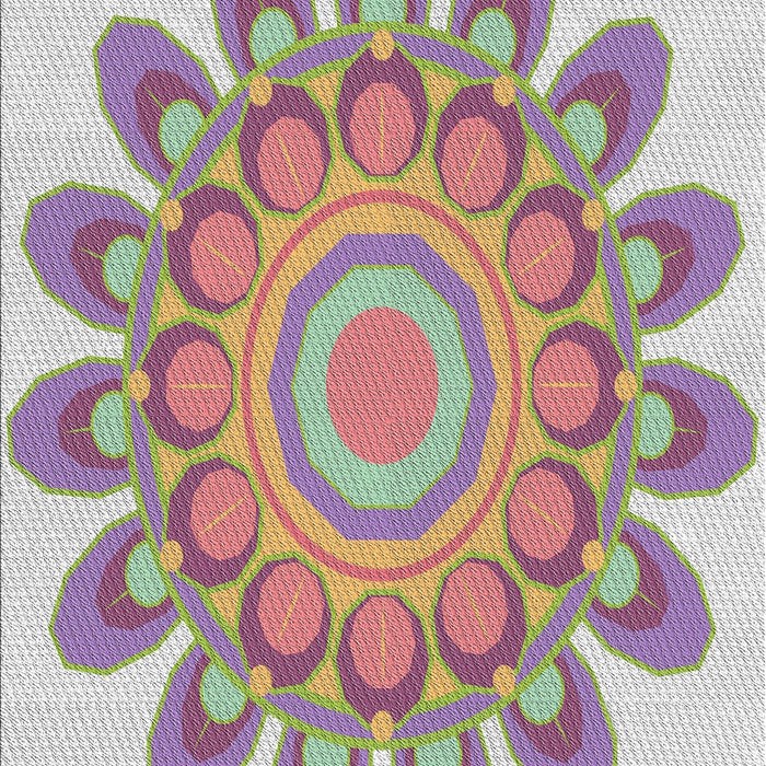 Patterned Pink Novelty Rug, pat1907