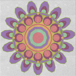 Square Patterned Pink Novelty Rug, pat1907