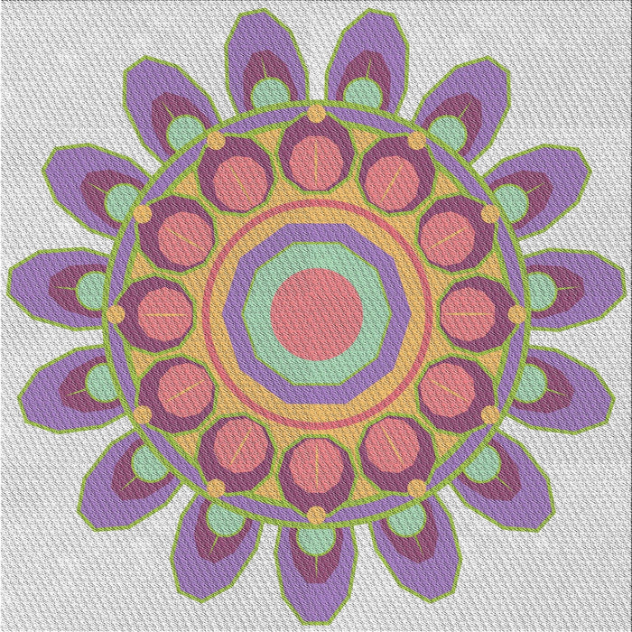 Square Patterned Pink Novelty Rug, pat1907