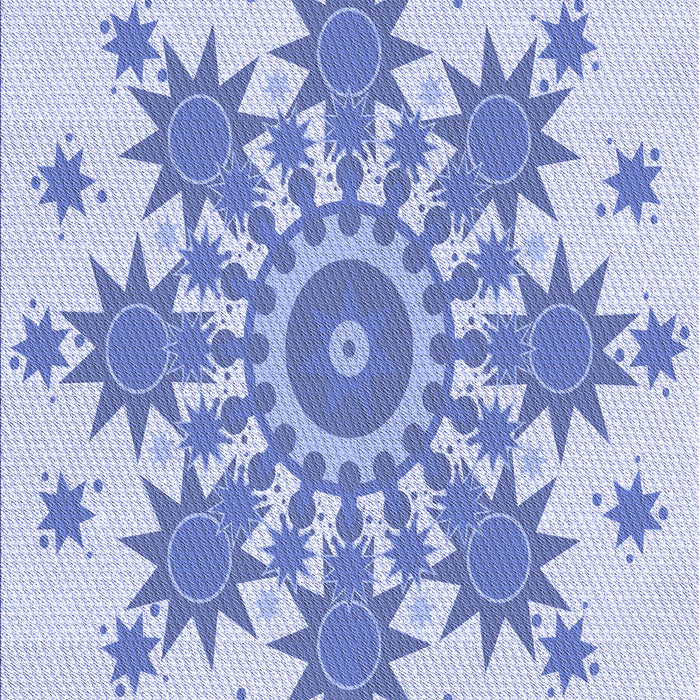 Machine Washable Transitional Blue Rug, wshpat1908blu