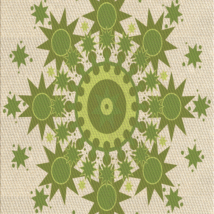 Patterned Khaki Gold Rug, pat1908brn