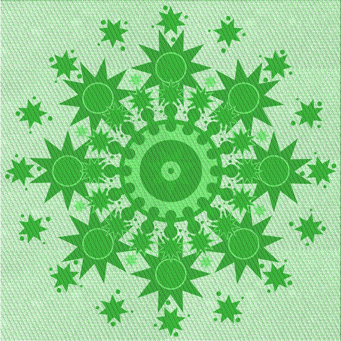 Round Machine Washable Transitional Green Rug, wshpat1908grn